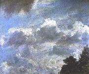 Cloud Study, Hampstead; Tree at Right, Royal Academy of Arts, London, John Constable